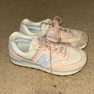 Pink and Purple New Balance Shoes